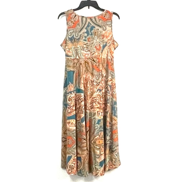 World Unity High-Low Embroidered Neckline Dress - Picture 3 of 13